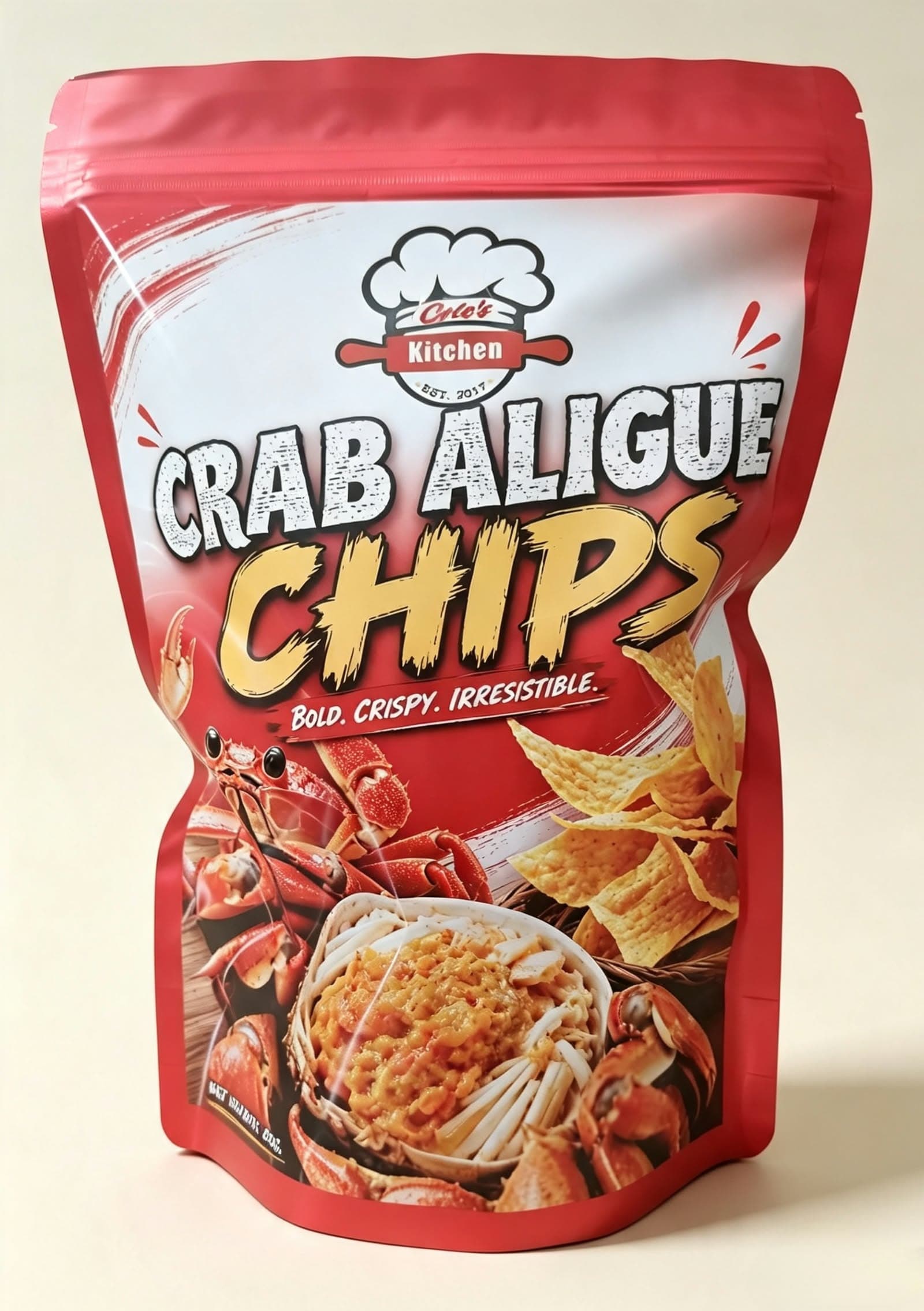 Crab Aligue Chips — artisanal Capiz seafood snack